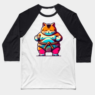 Sumo Cat Baseball T-Shirt